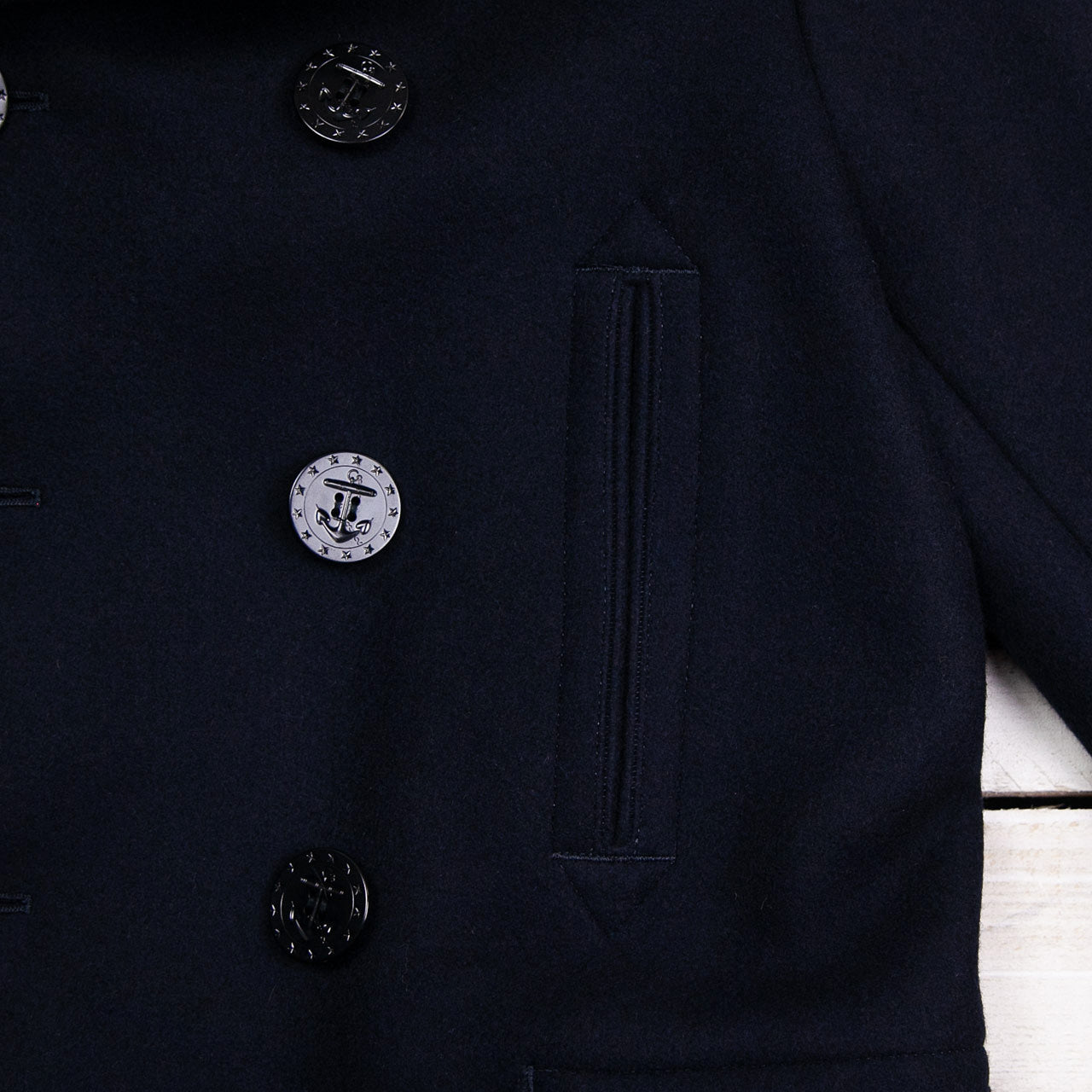 BR14146 US Navy Pea-Coat Long Navy