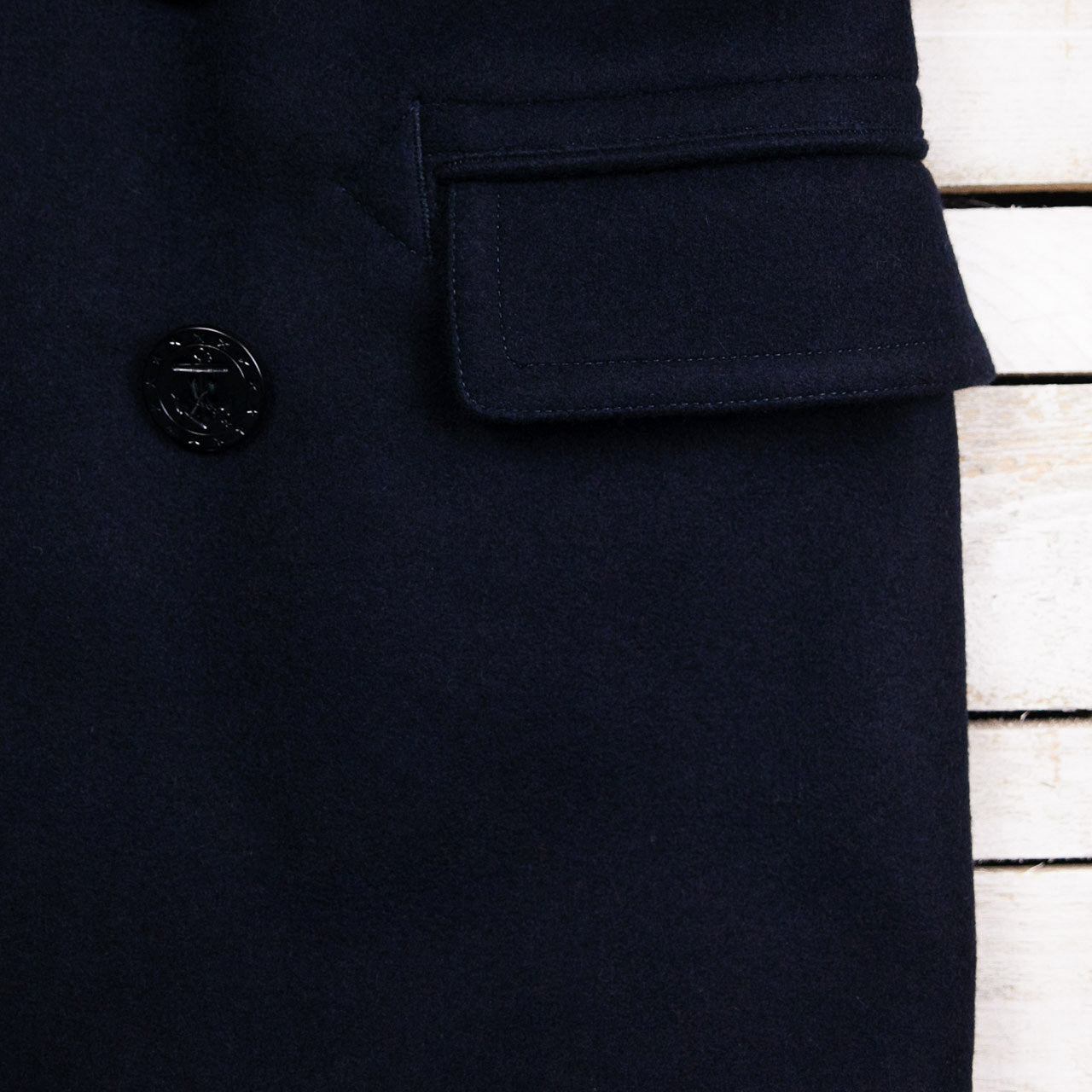 BR14146 US Navy Pea-Coat Long Navy