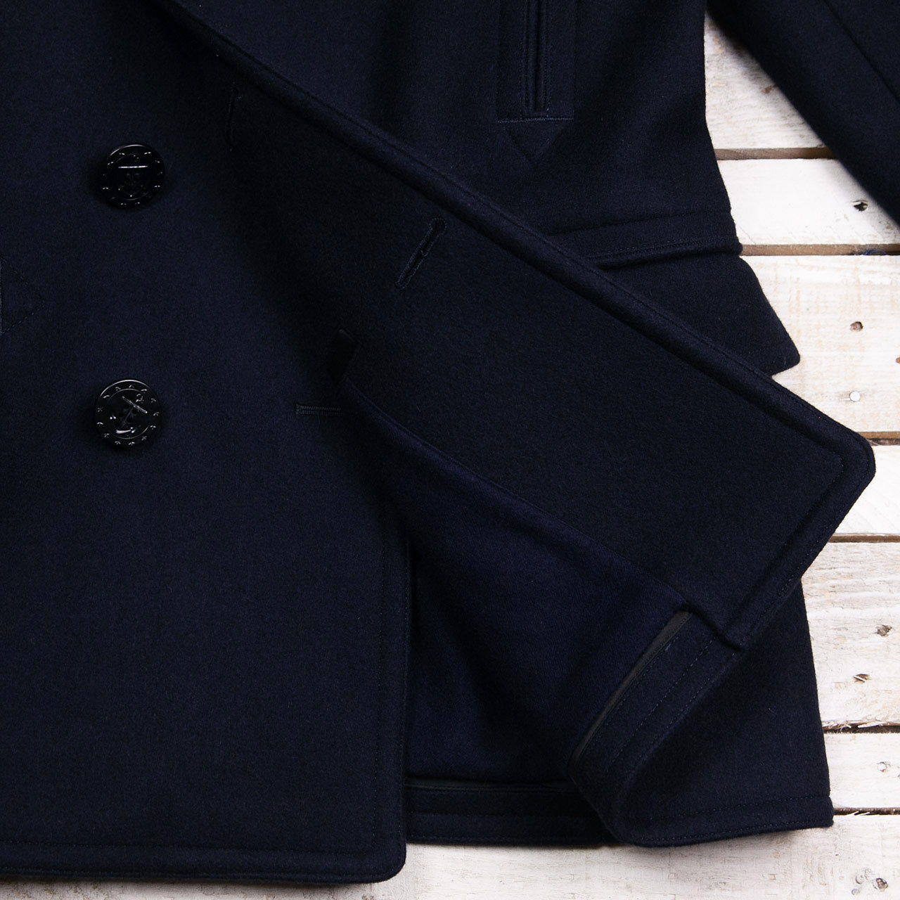 BR14146 US Navy Pea-Coat Long Navy