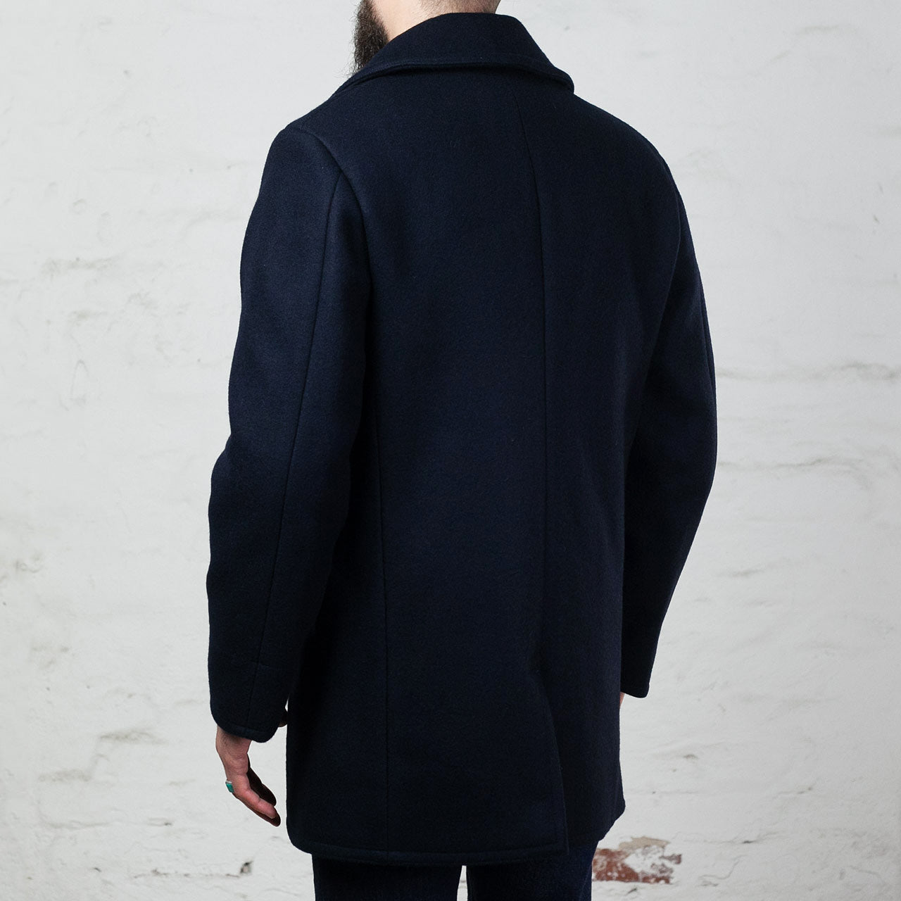 BR14146 US Navy Pea-Coat Long Navy