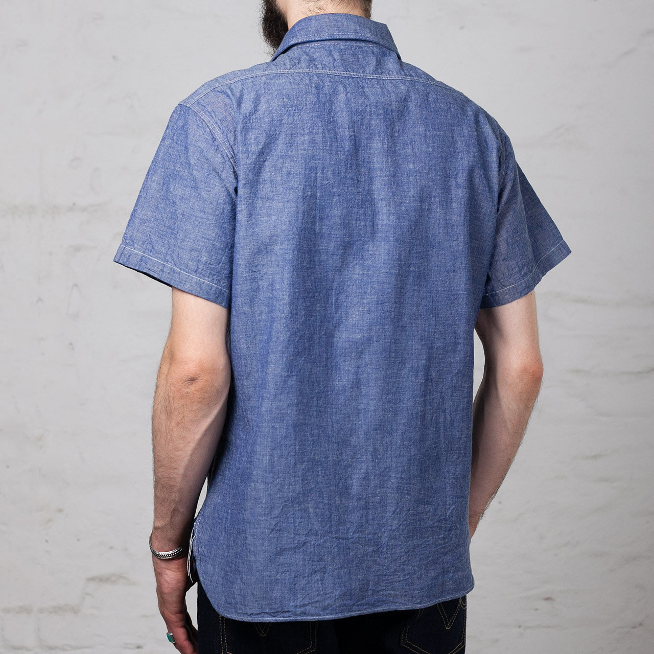 BR35856 Chambray Work Shirt Kurzarm