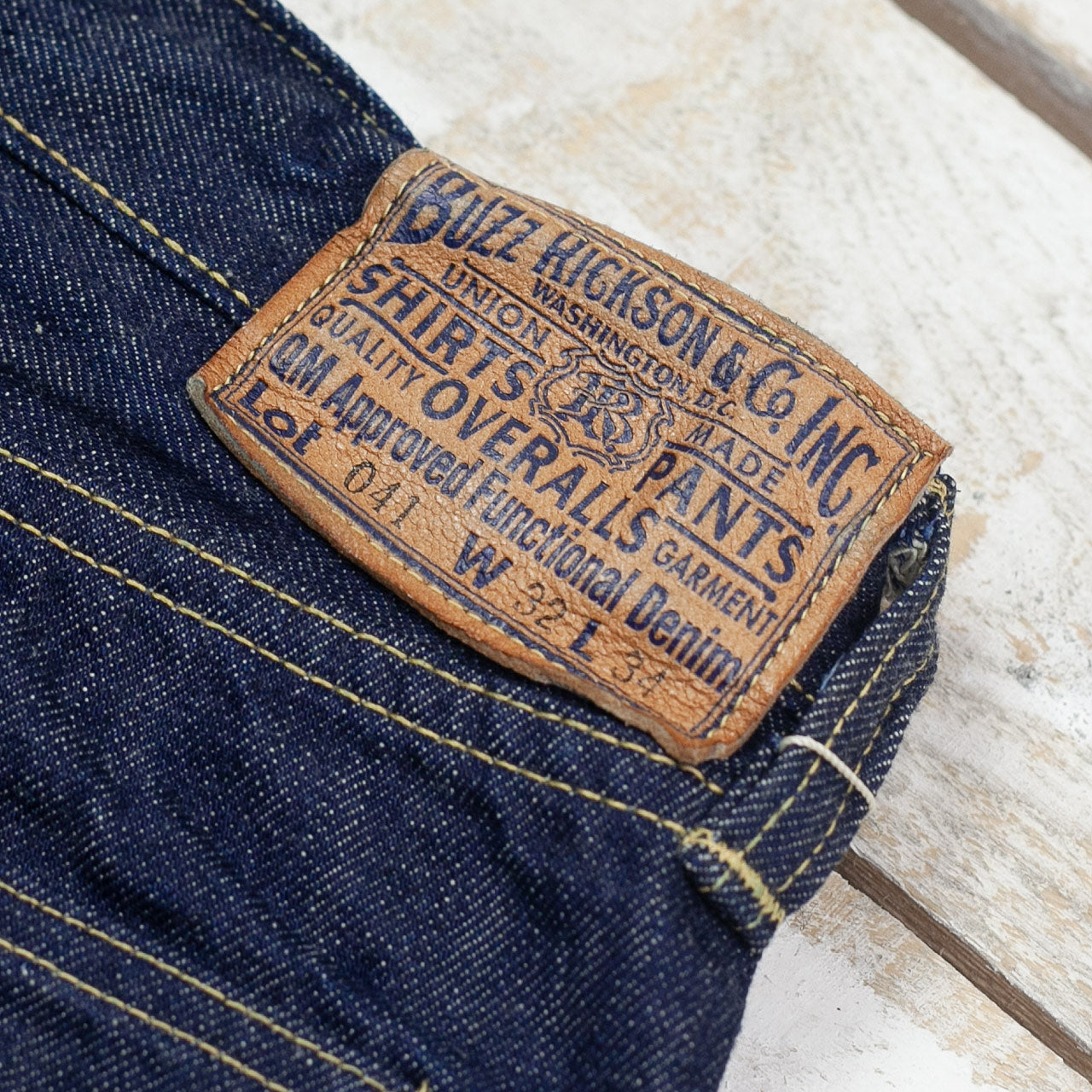 BR43041 WWII Blue Denim Waist Overalls Indigo