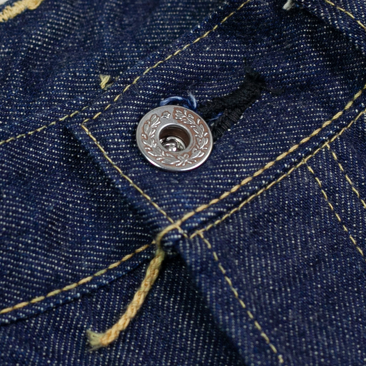 BR43041 WWII Blue Denim Waist Overalls Indigo
