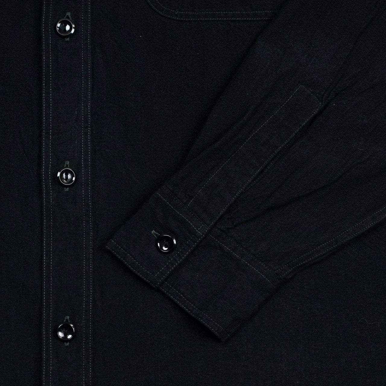 William Gibson Chambray Work Shirt Schwarz