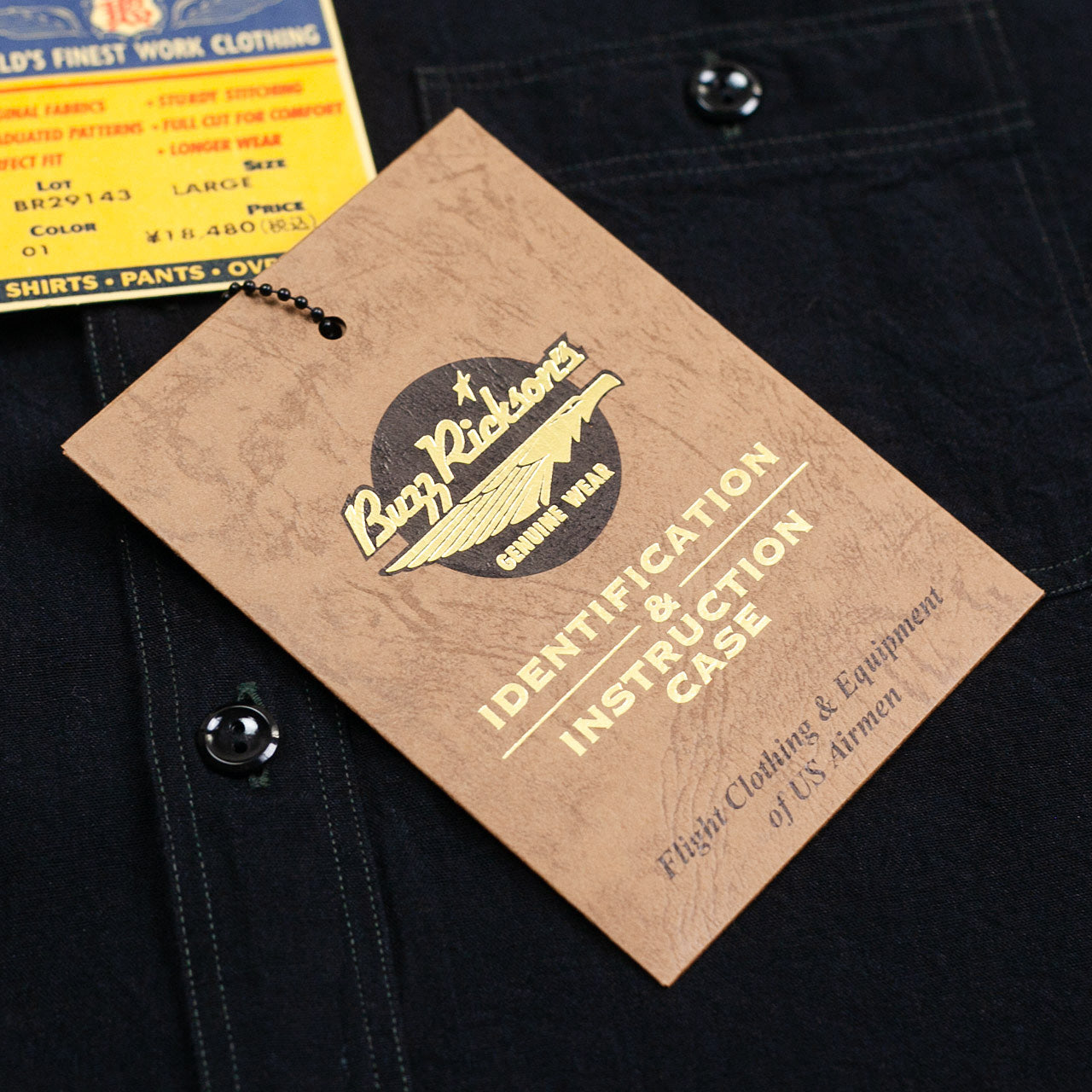 William Gibson Chambray Work Shirt Schwarz