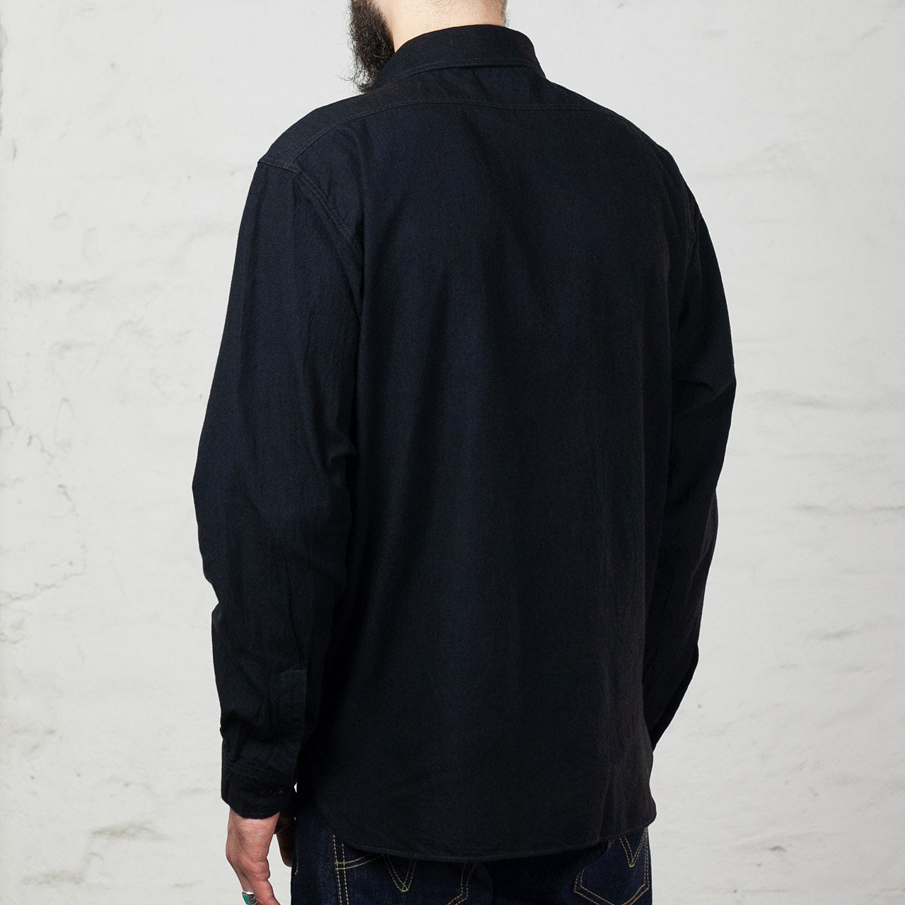 William Gibson Chambray Work Shirt Schwarz