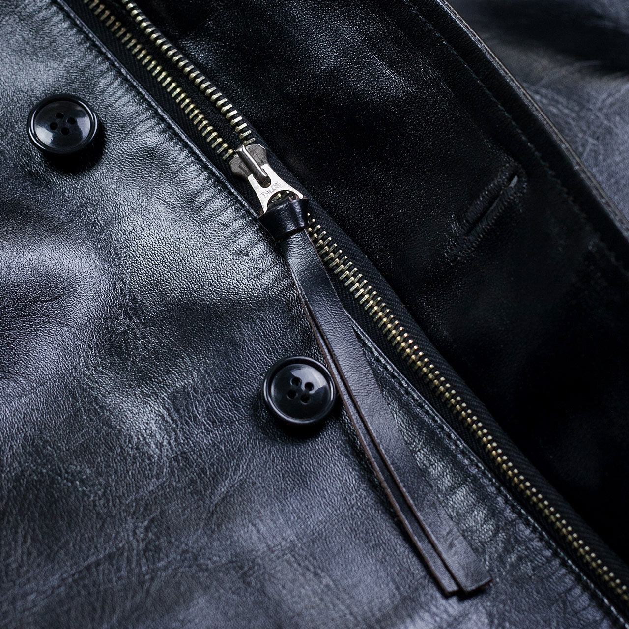 William Gibson N-1 Leather Jacket Schwarz