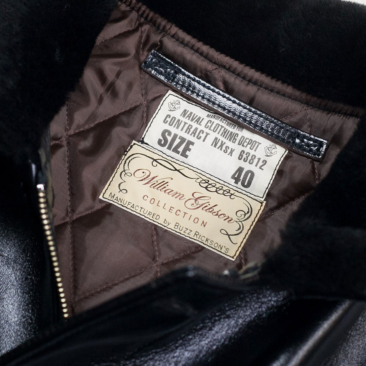 William Gibson N-1 Leather Jacket Schwarz