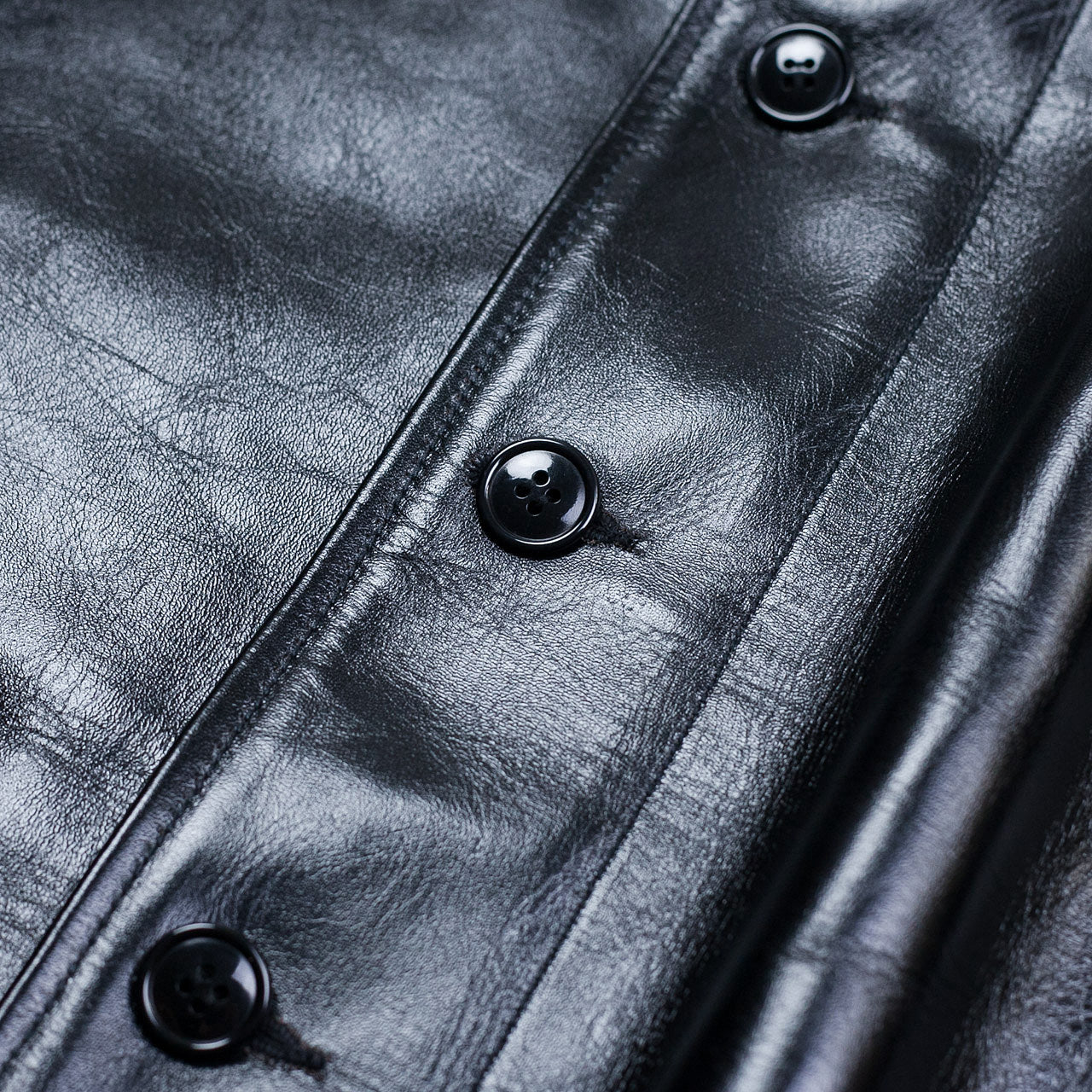 William Gibson N-1 Leather Jacket Schwarz