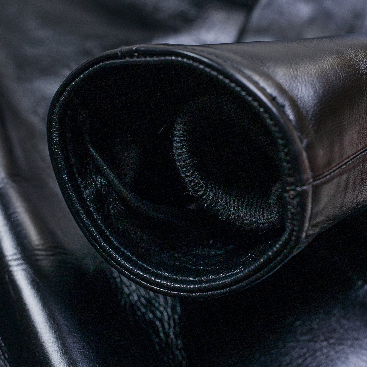William Gibson N-1 Leather Jacket Schwarz