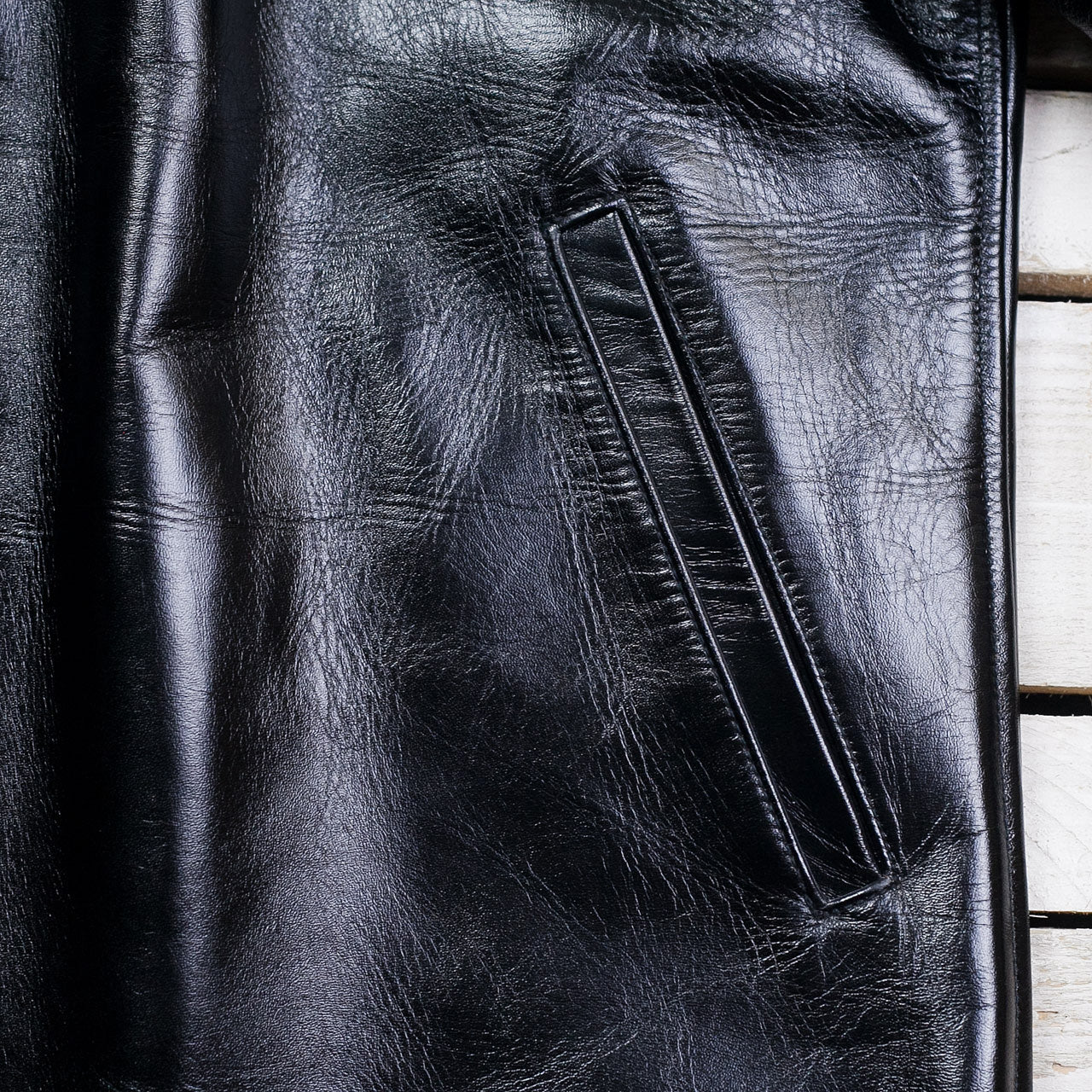 William Gibson N-1 Leather Jacket Schwarz
