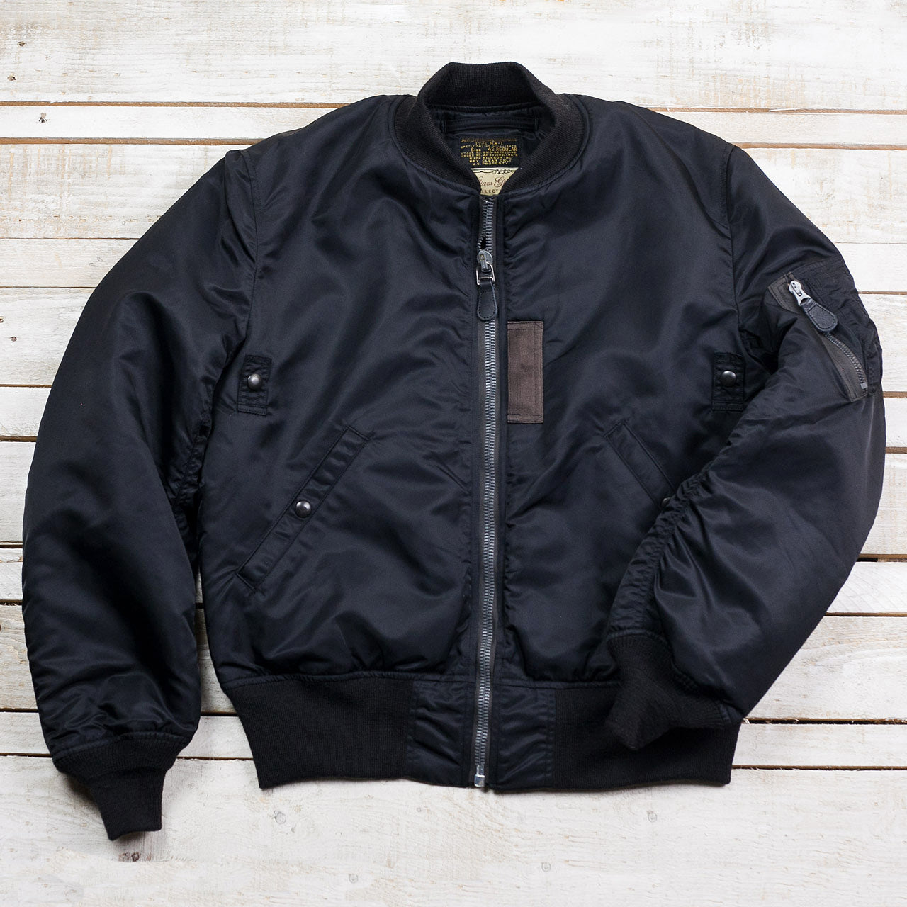 William Gibson MA-1 Jacket Slender Regular Schwarz