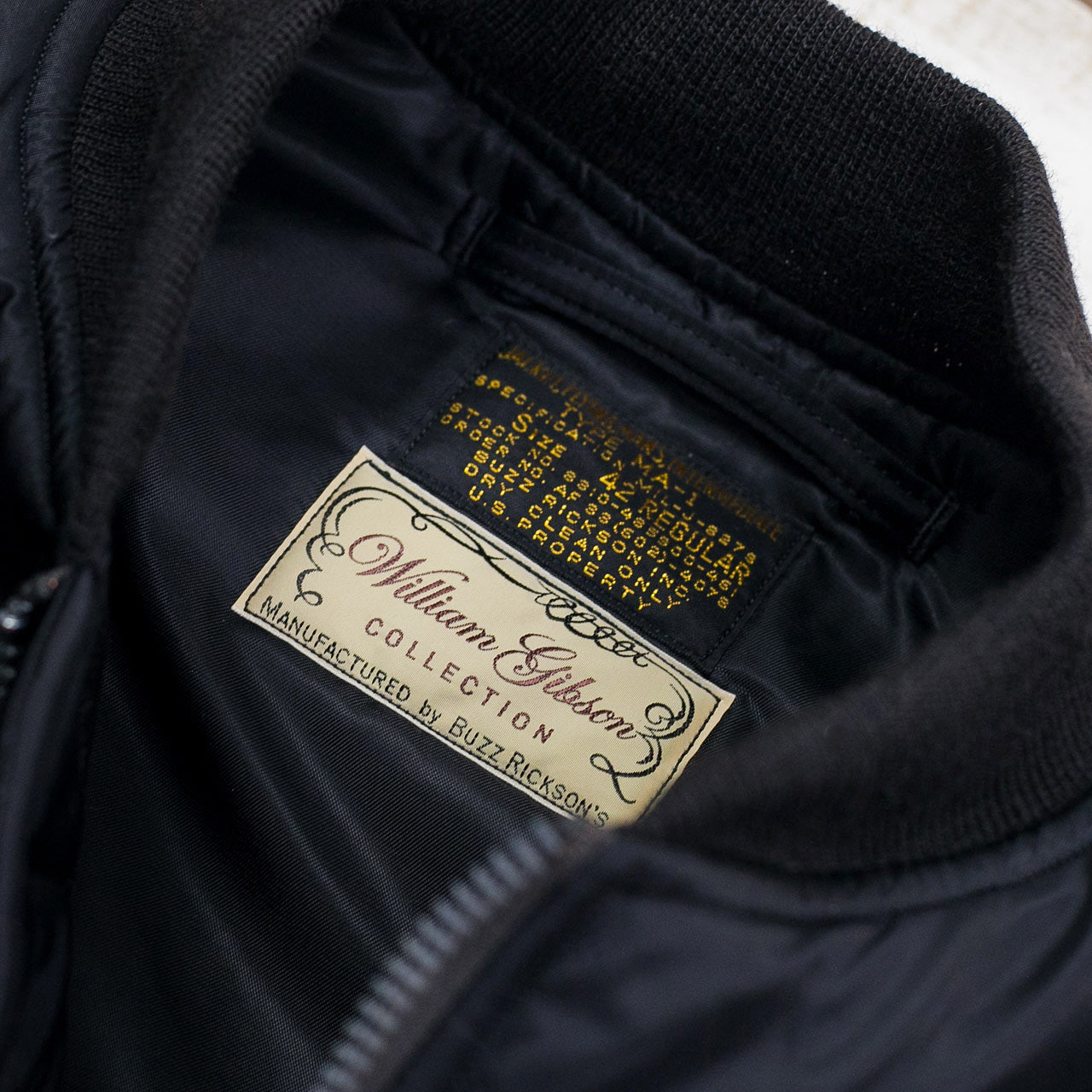 William Gibson MA-1 Jacket Slender Regular Schwarz
