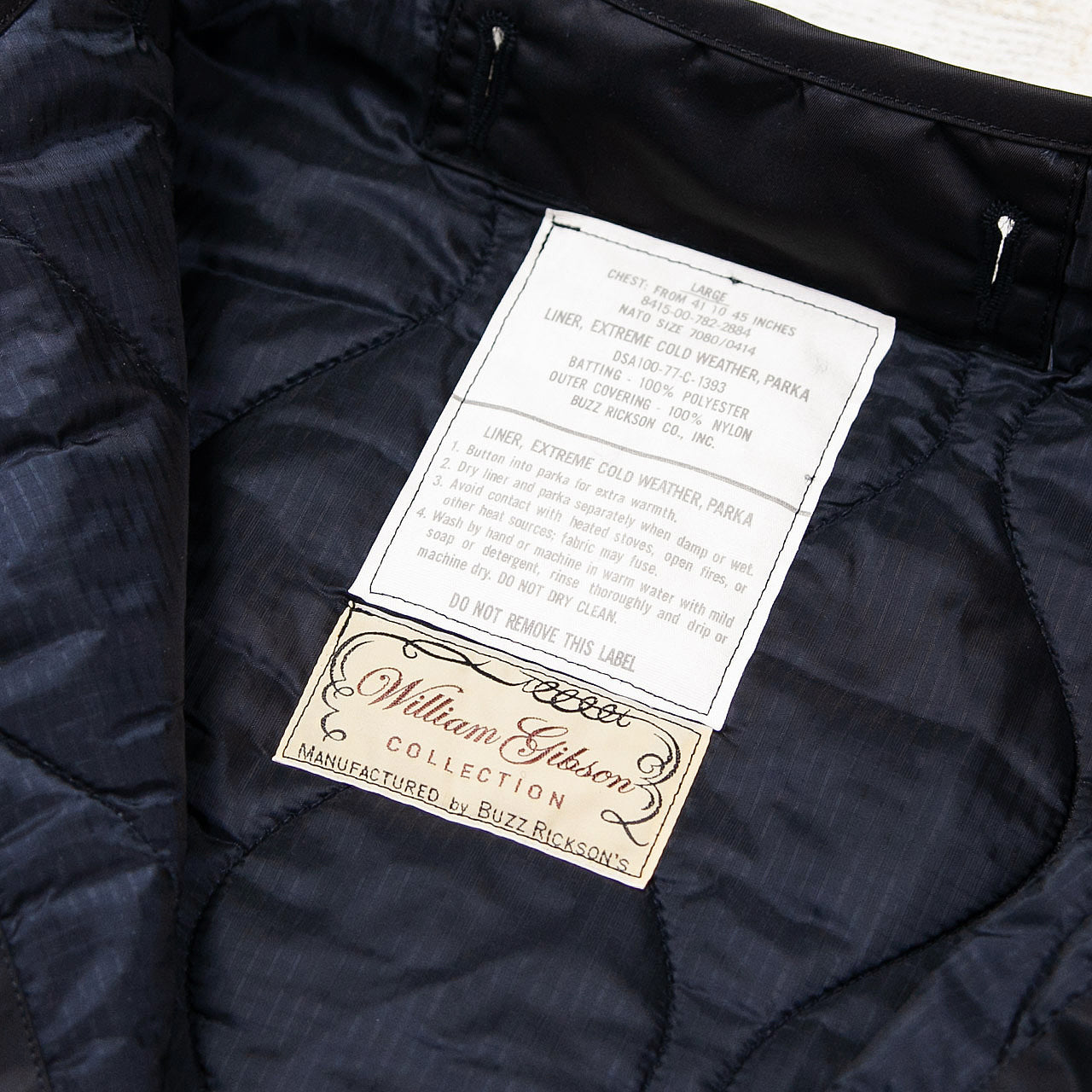 William Gibson Liner, Extreme Cold Weather, Parka Schwarz