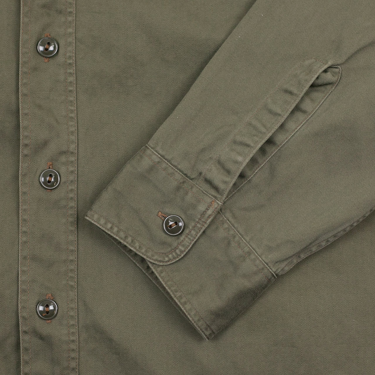 BR26081 HBT Work Shirt Oliv