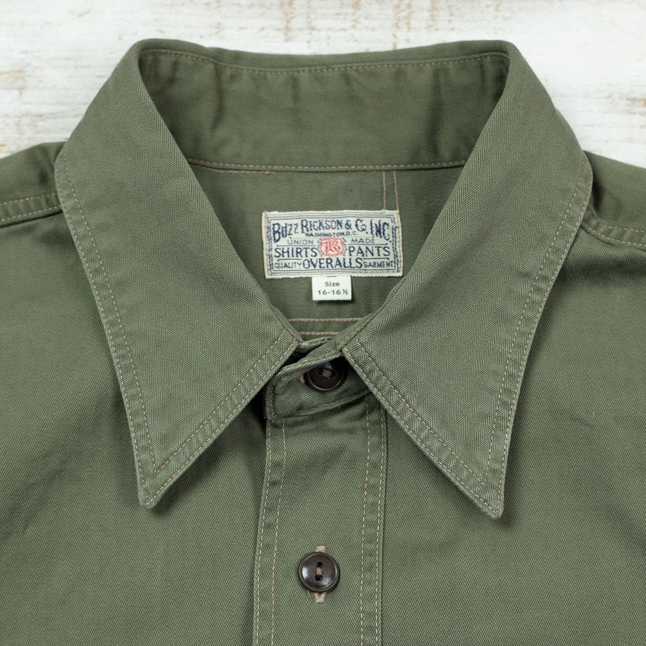 BR38401 Kurzarm HBT Work Shirt Oliv