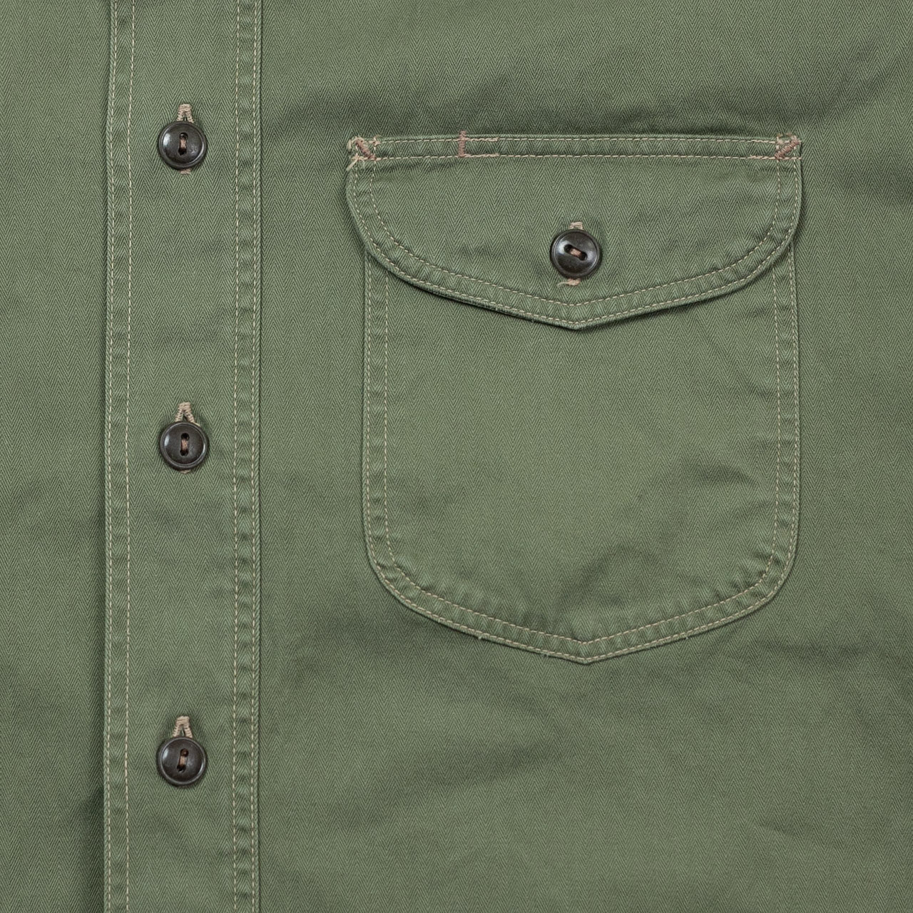 BR38401 Kurzarm HBT Work Shirt Oliv