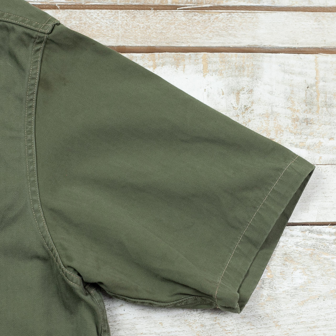 BR38401 Kurzarm HBT Work Shirt Oliv