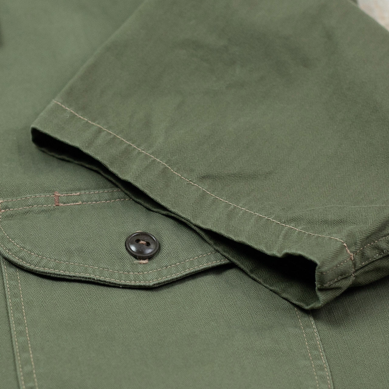 BR38401 Kurzarm HBT Work Shirt Oliv