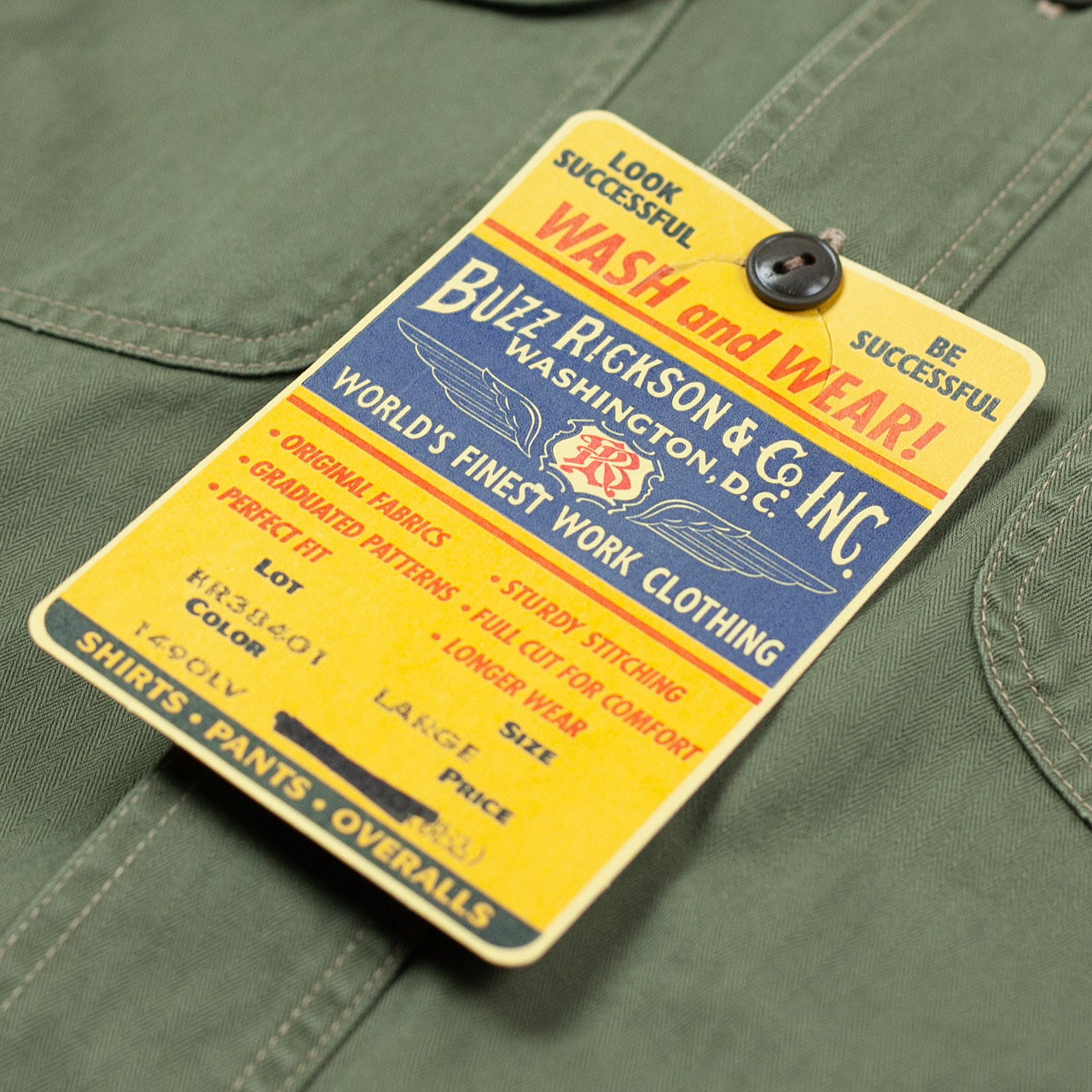 BR38401 Kurzarm HBT Work Shirt Oliv