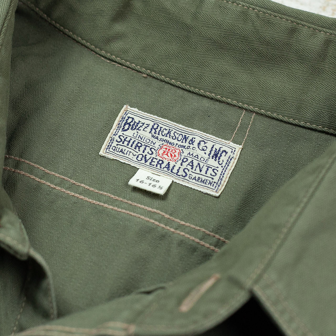 BR38401 Kurzarm HBT Work Shirt Oliv