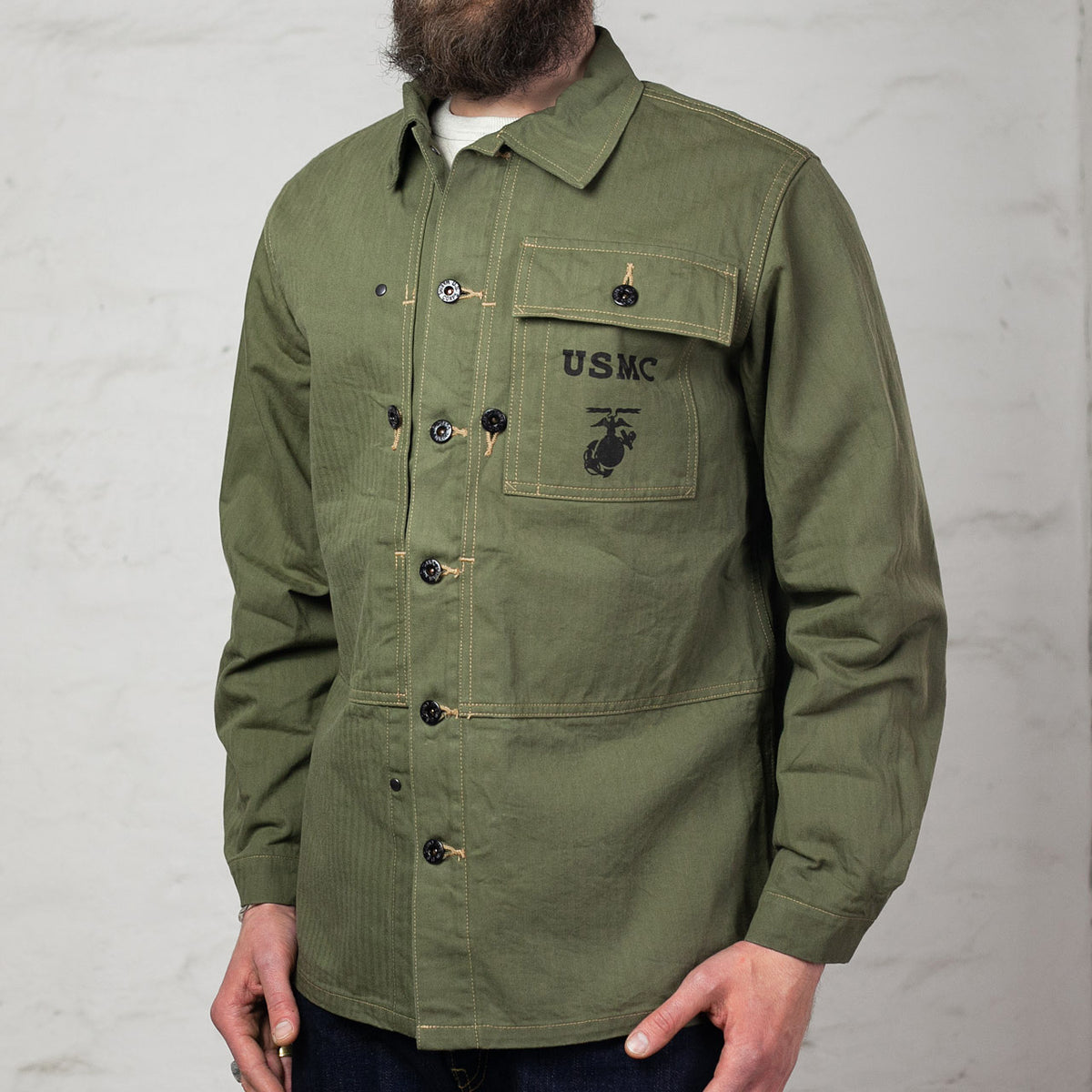 BR15123 USMC M-1944 HBT Utility Jacket