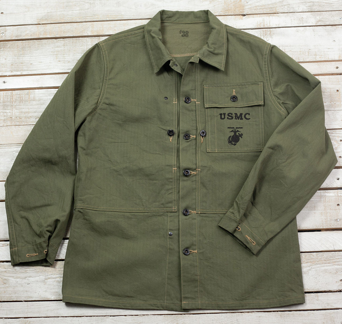 BR15123 USMC M-1944 HBT Utility Jacket