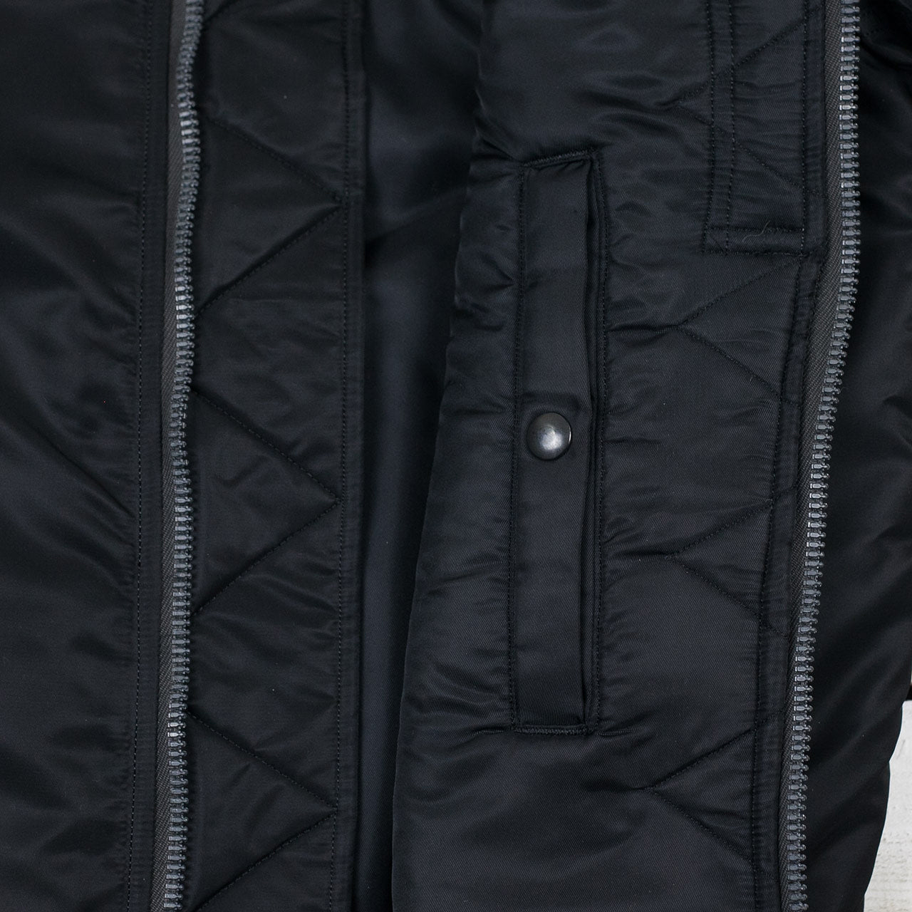 William Gibson MA-1 Jacket Slender Long Schwarz