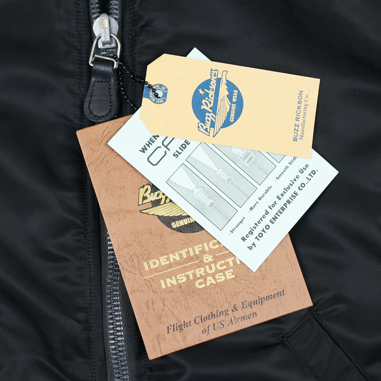 William Gibson MA-1 Jacket Slender Long Schwarz