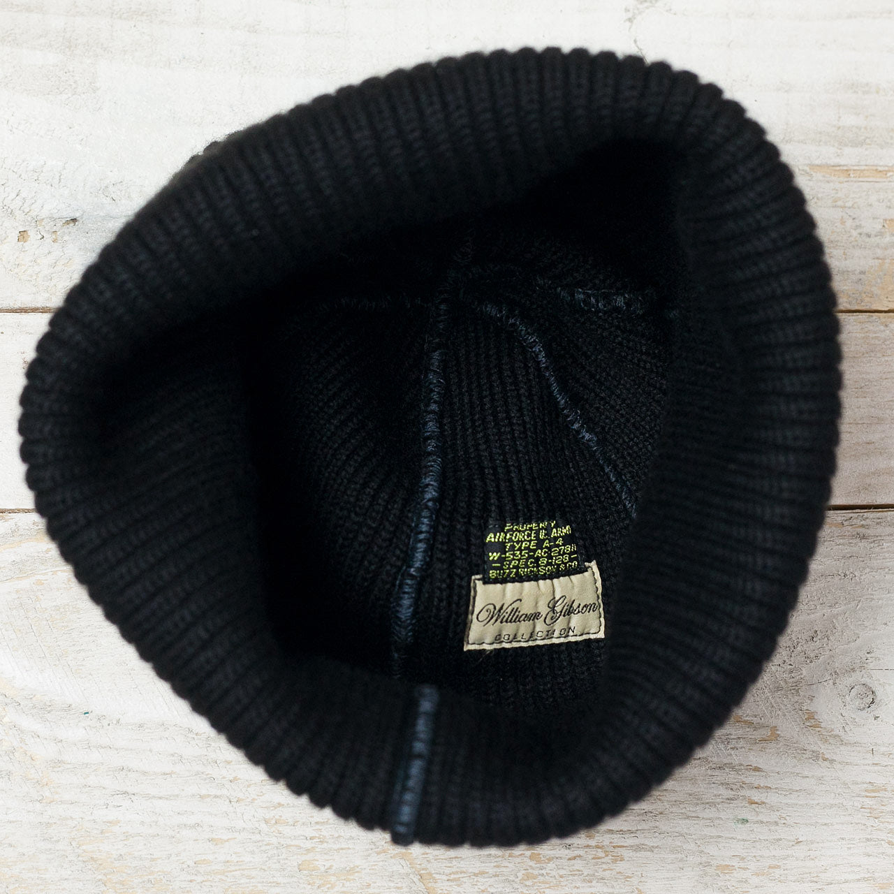William Gibson A-4 Knit Cap Schwarz