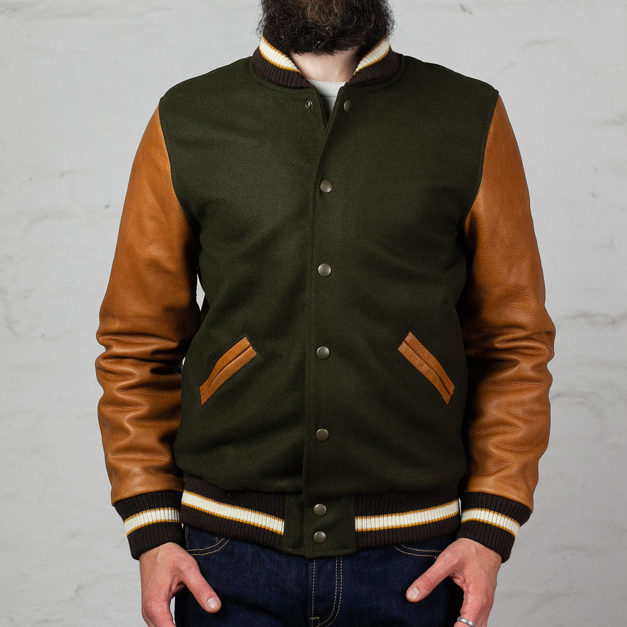 Varsity Jacke Loden / Rust