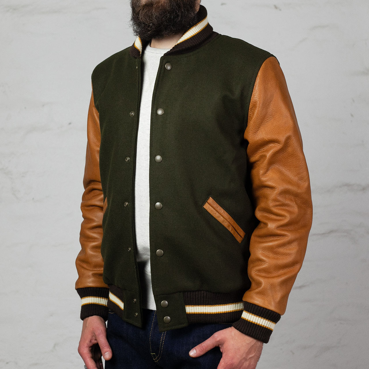 Varsity Jacke Loden / Rust