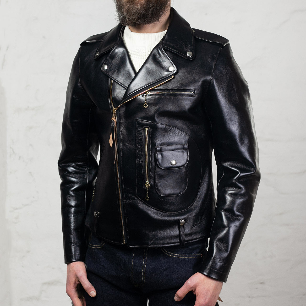 Pferdelederjacke "Innovator" Schwarz