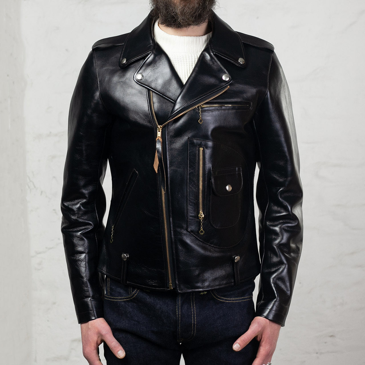 Pferdelederjacke "Innovator" Schwarz
