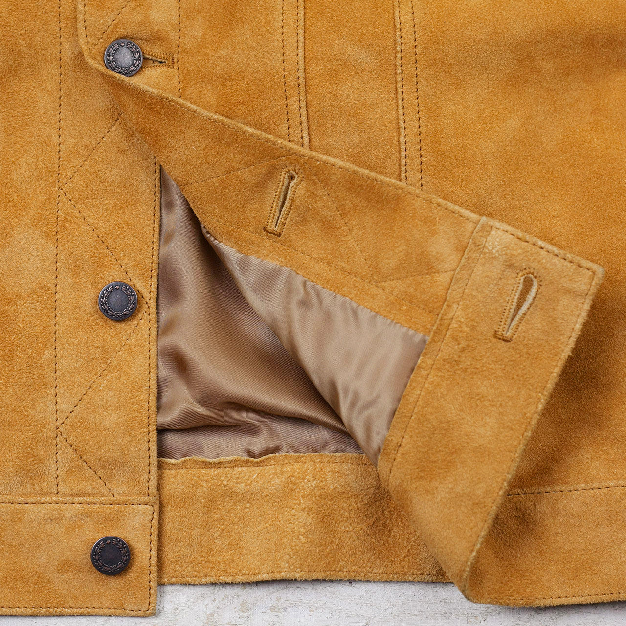 Suede Pferdelederjacke „The Boxer“ Beige