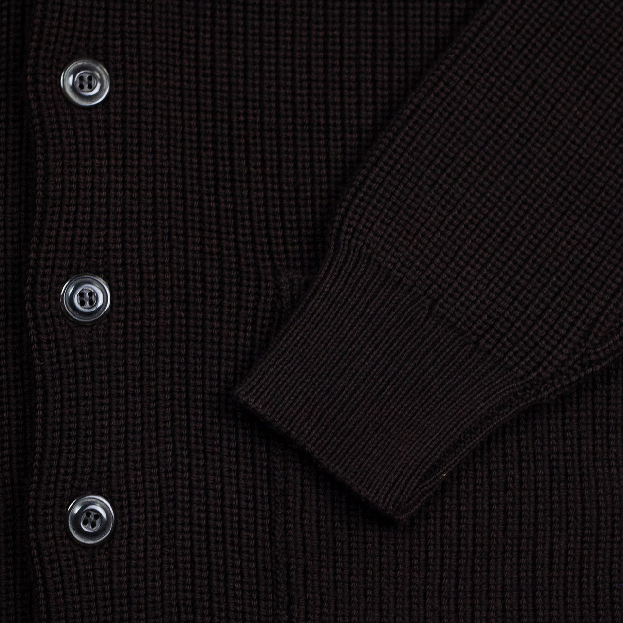 Shawl Collar Cardigan Merino Knit Braun