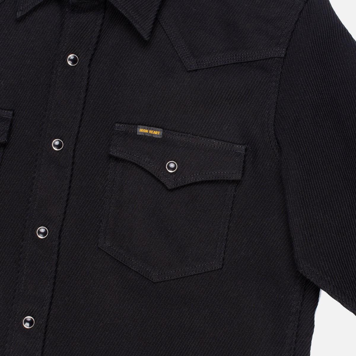 IHSH-234 Westernhemd Schwarz