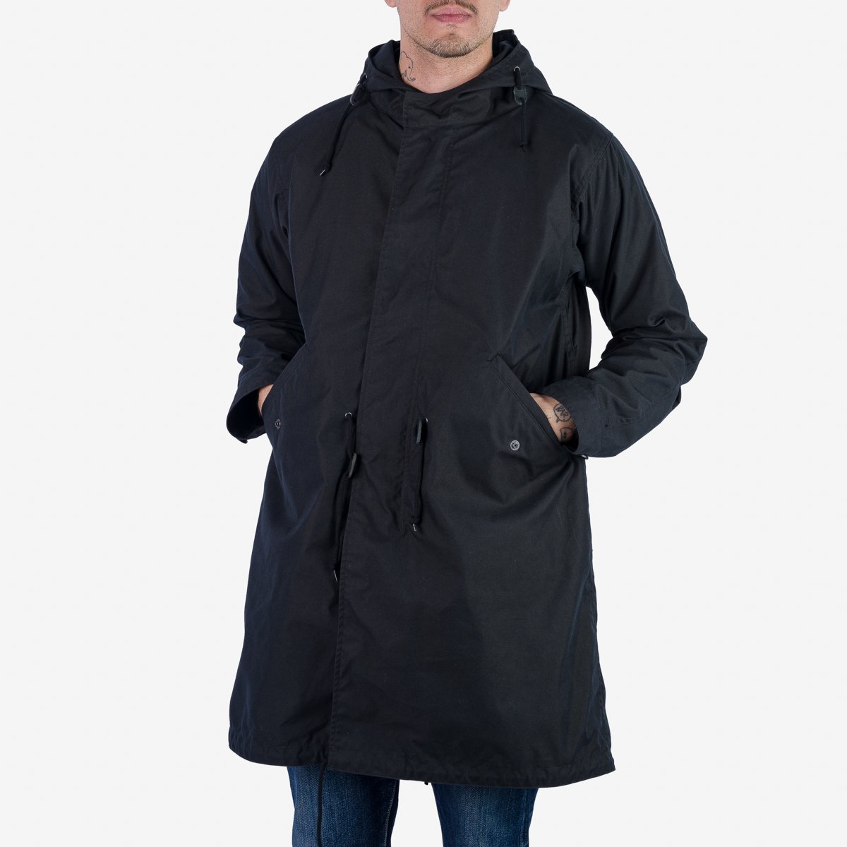 Iron Heart IHM-38 5oz Quilted Lining M-51 Field Coat Black