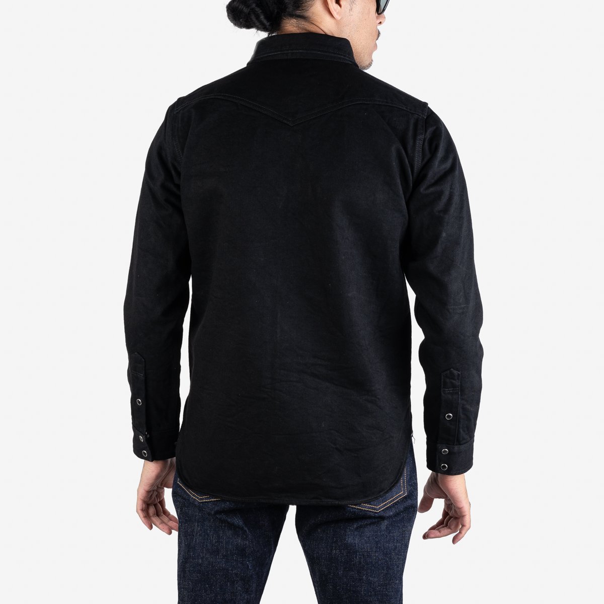 IHSH-295 14oz Selvedge Western Shirt Black/Black