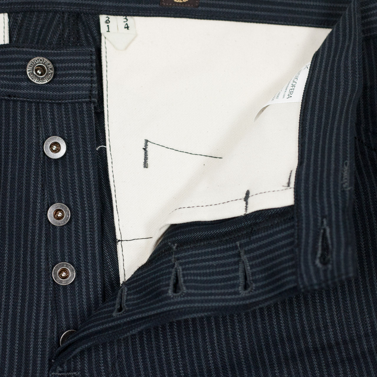 Swearengen Chino Hickory Stripe Schwarz