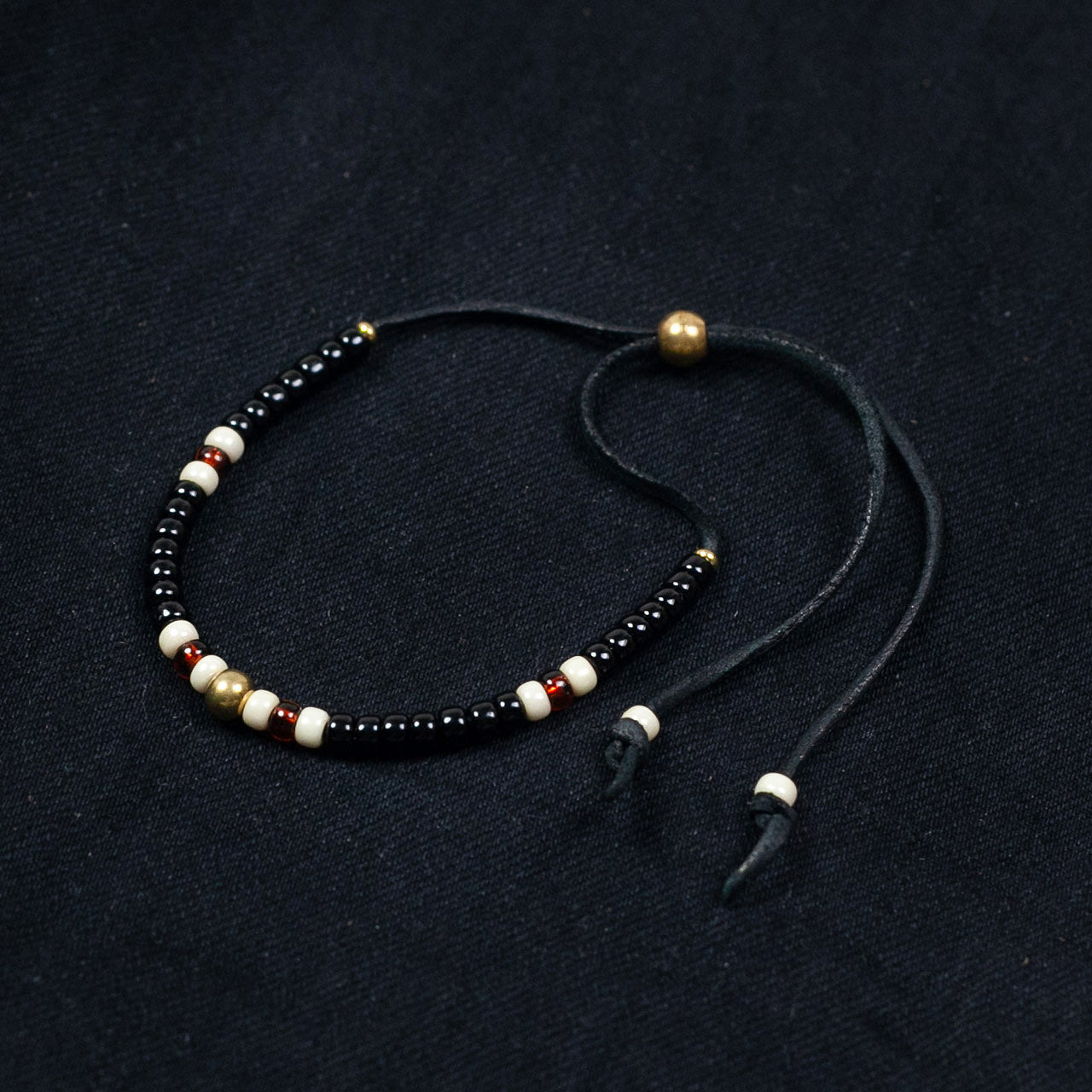 Traditional Beads Bracelet 5mm Schwarz