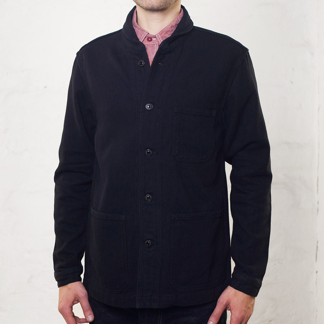 03-042 Dobby Coverall Jacket Schwarz
