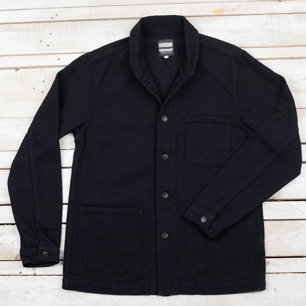 03-042 Dobby Coverall Jacket Schwarz