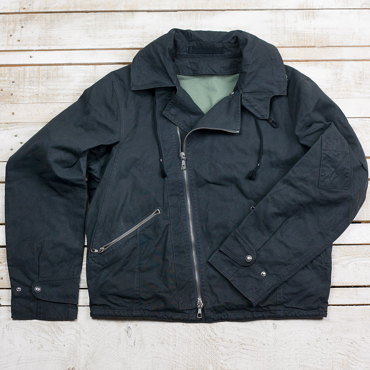 Deacon Flight Jacket Wax Charcoal