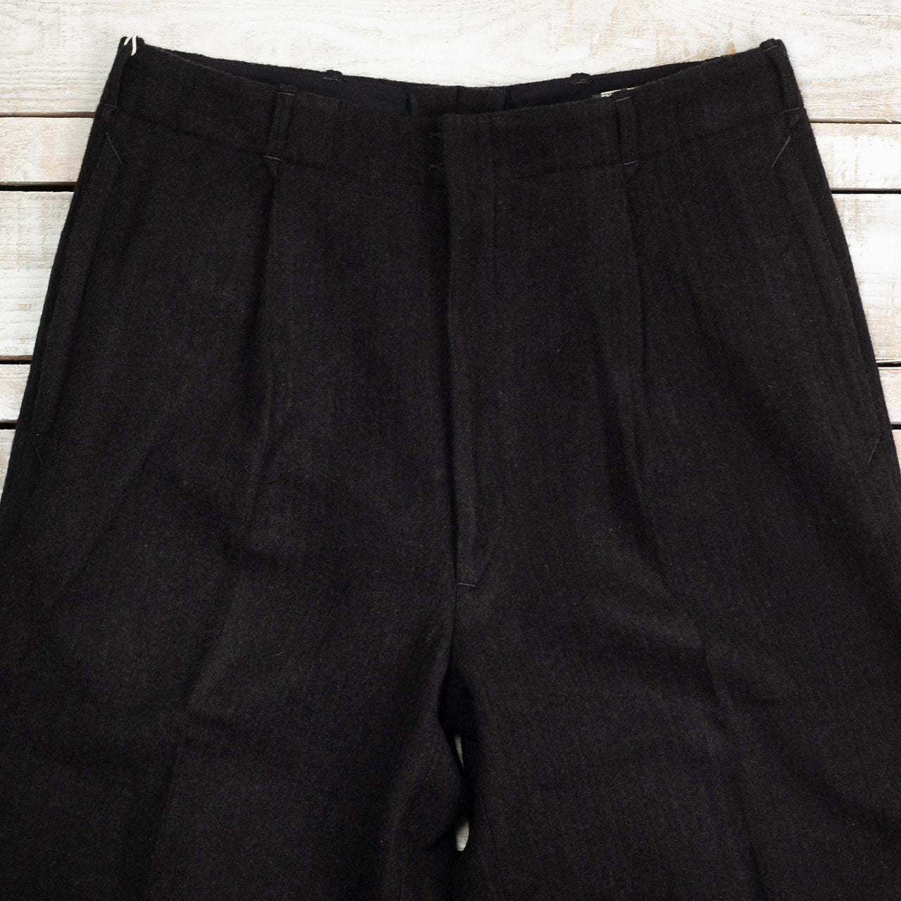 Mono Trousers Wool Bedford Chocolate