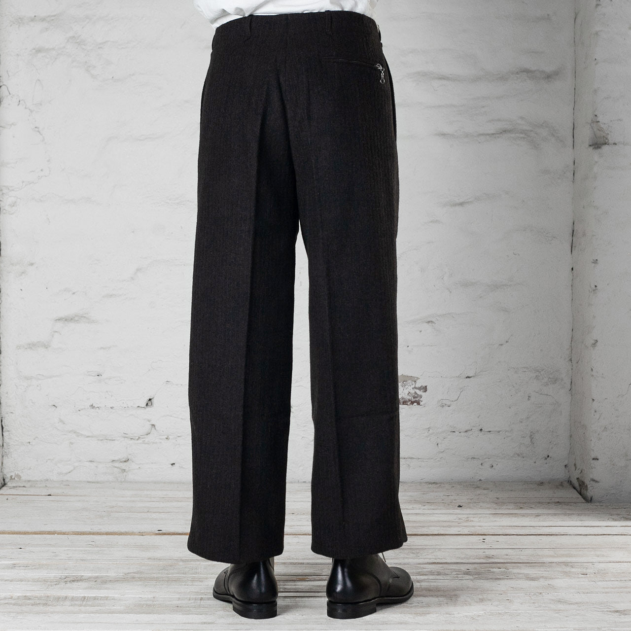 Mono Trousers Wool Bedford Chocolate