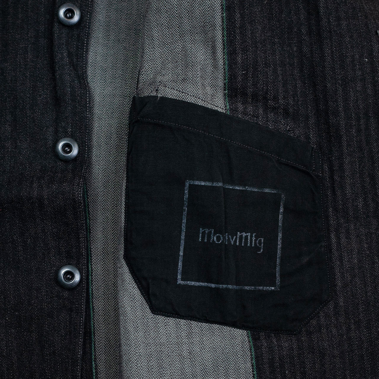 Peak Lapel Lounge Jacket Denim Schwarz