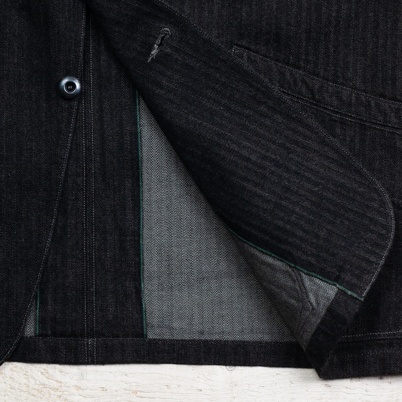 Peak Lapel Lounge Jacket Denim Schwarz
