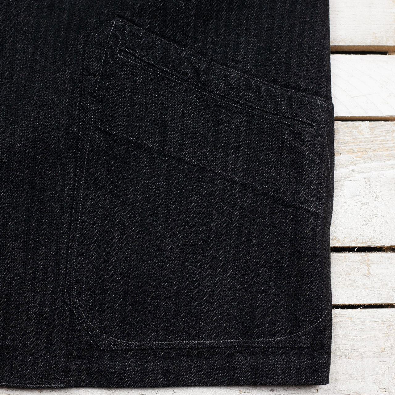 Peak Lapel Lounge Jacket Denim Schwarz