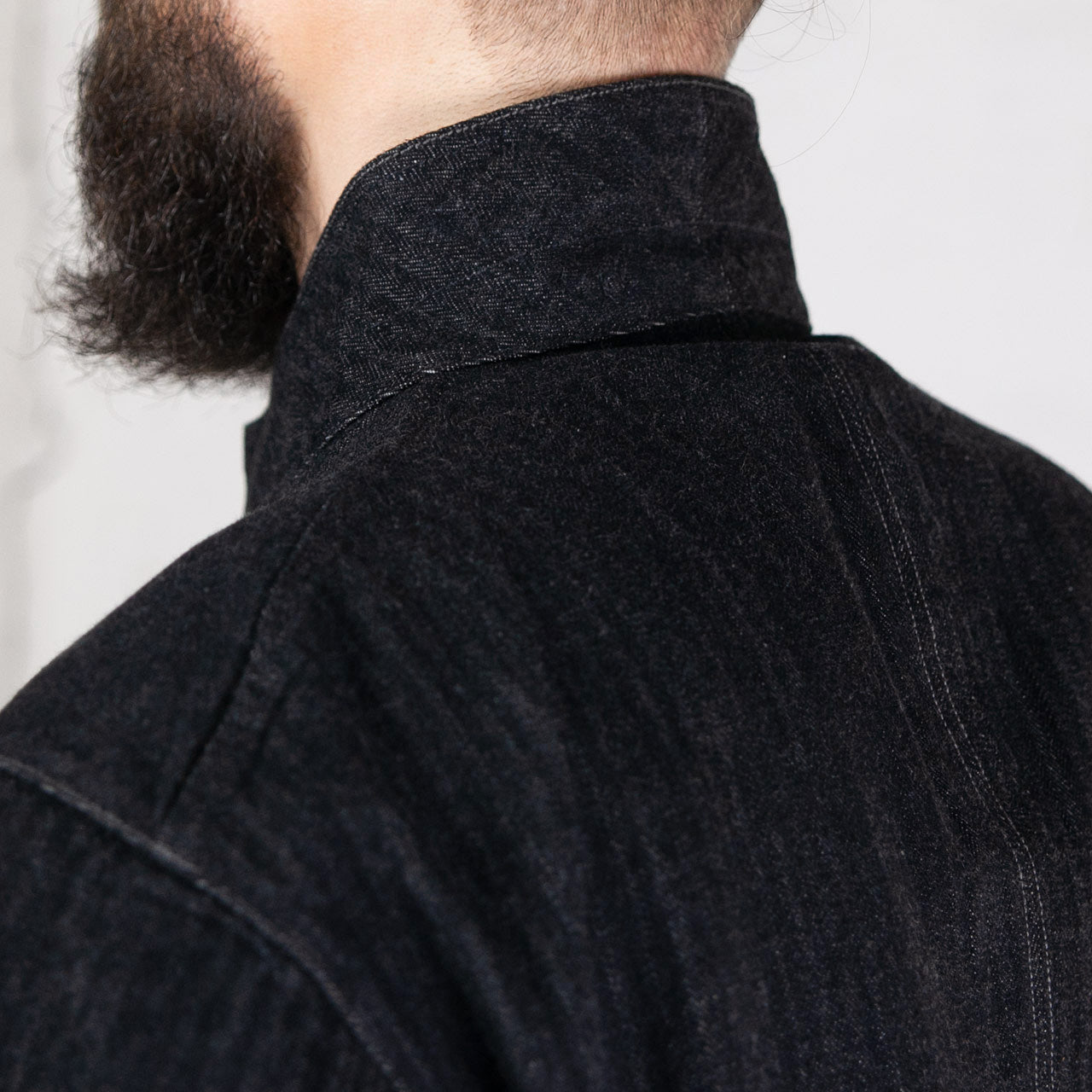 Peak Lapel Lounge Jacket Denim Schwarz
